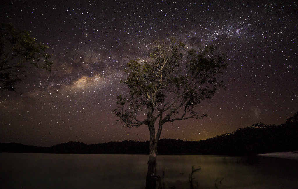 INCREDIBLE SIGHT: Gold Coast-based photographer shared this stunning photo of the Milky Way at Lake McKenzie on Fraser Island. INCREDIBLE SIGHT: Gold Coast-based photographer shared this stunning photo of the Milky Way at Lake McKenzie on Fraser Island.